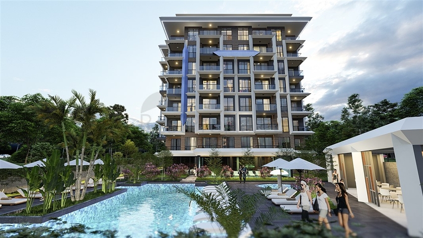 Квартира 1+1 в строящемся комплексе в районе Авсаллар