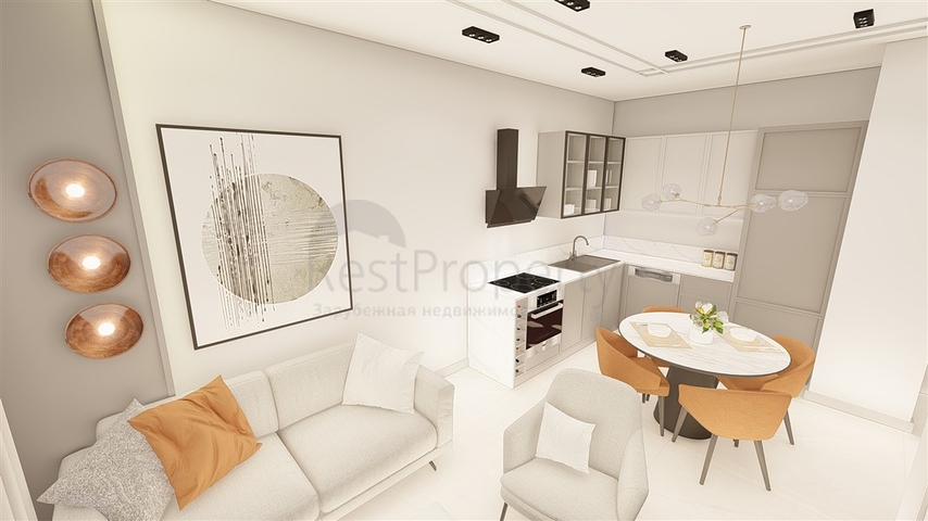 Квартира 1+1 в строящемся комплексе в районе Авсаллар