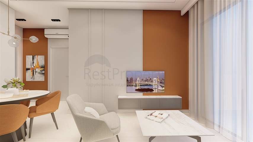 Квартира 1+1 в строящемся комплексе в районе Авсаллар