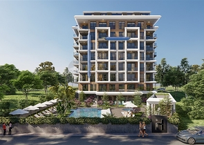 Квартира 1+1 в строящемся комплексе в районе Авсаллар