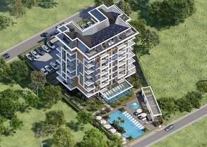 Квартира 1+1 в строящемся комплексе в районе Авсаллар