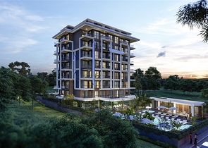 Квартира 1+1 в строящемся комплексе в районе Авсаллар