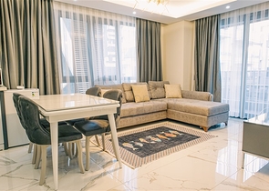 Шикарная квартира 1+1 в 100м от пляжа Клеопатра