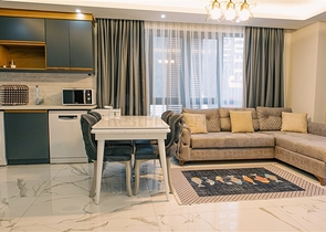 Шикарная квартира 1+1 в 100м от пляжа Клеопатра