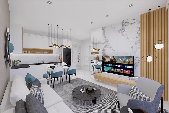 Жилой комплекс с инфраструктурой в шаговой доступности от моря в районе Тосмур