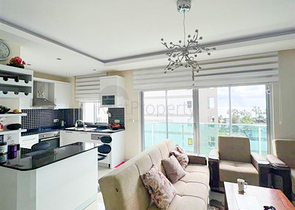 Меблированная квартира 1+1 с видом на море в районе Кестель