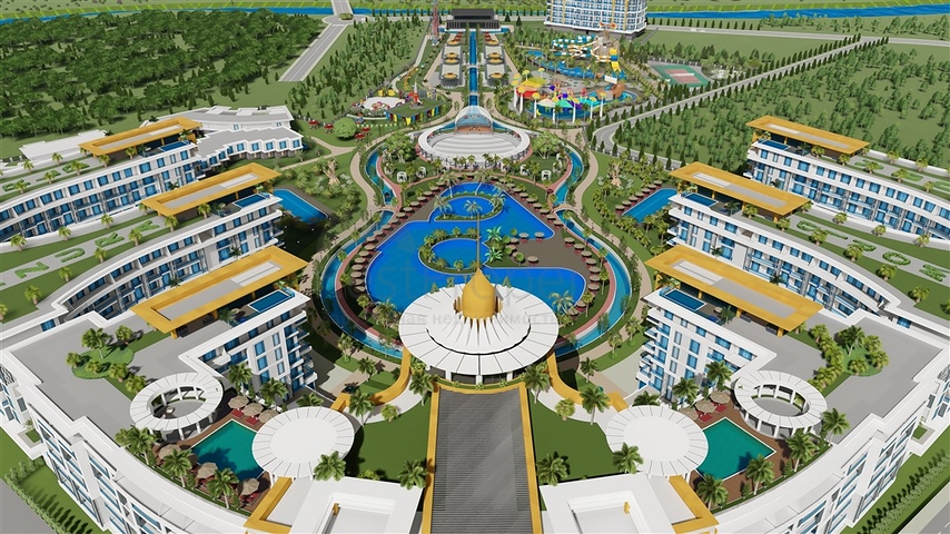 Квартира 2+1 в крупномасштабном комплексе в районе Тюрклер