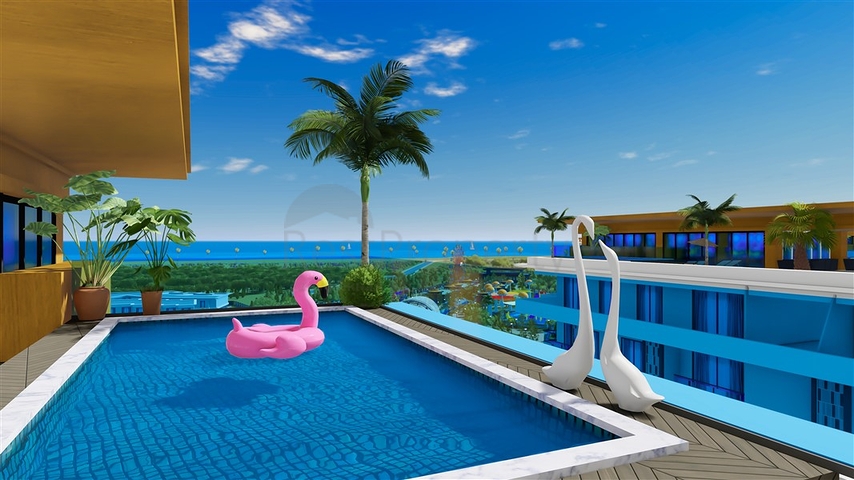 Квартира 2+1 в крупномасштабном комплексе в районе Тюрклер