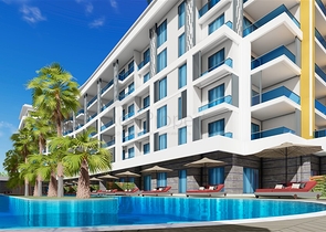 Квартира 2+1 в крупномасштабном комплексе в районе Тюрклер