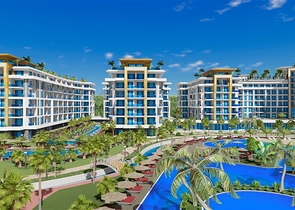 Квартира 2+1 в крупномасштабном комплексе в районе Тюрклер