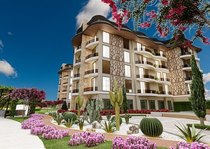 Квартира планировкой 1+1 в районе Оба в комплексе с семейной концепции