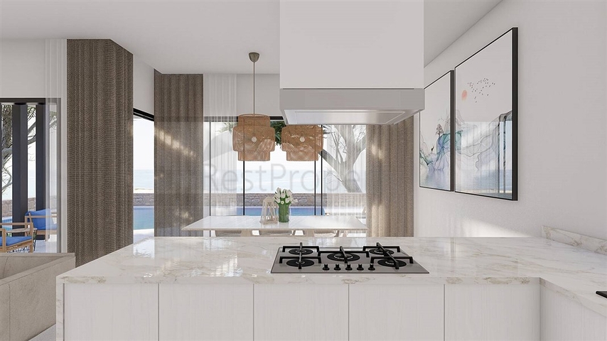 Комплекс вилл с видом на море в районе Гирне