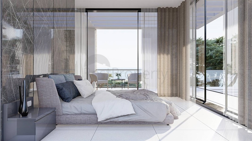 Комплекс вилл с видом на море в районе Гирне