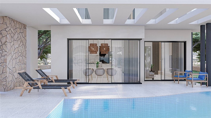 Комплекс вилл с видом на море в районе Гирне