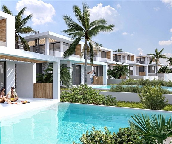 Комплекс вилл с видом на море в районе Гирне