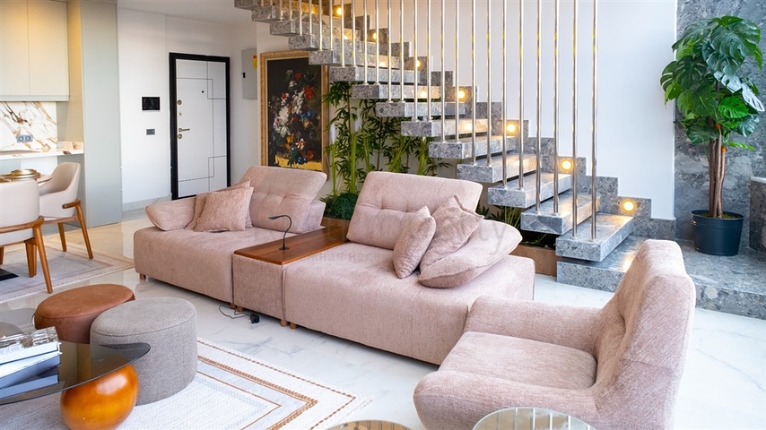 Квартира лофт с эксклюзивным дизайном в районе Махмутлар