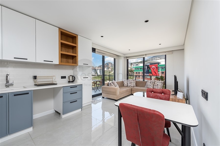 Апартаменты 1+1 в новом комплексе с инфраструктурой в районе Оба 