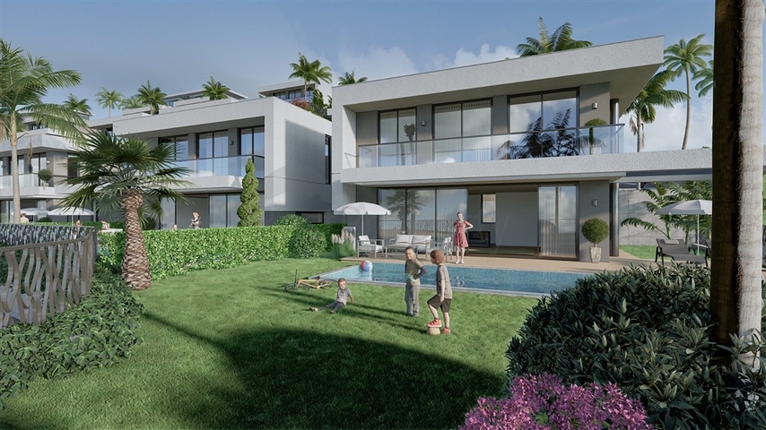 Вилла 3+1 с собственным бассейном в районе Каргыджак