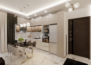 Квартира планировкой 1+1 в строящемся доме района Махмутлар