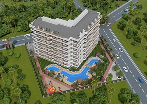 Двухкомнатная квартира в строящемся комплексе Газипаша