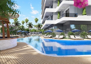 Двухкомнатная квартира в строящемся комплексе Газипаша