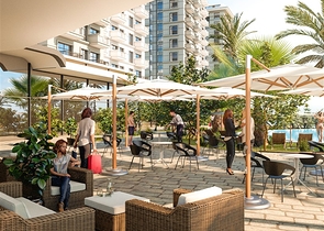 Квартира 1+1 в строящемся комплексе в районе Махмутлар