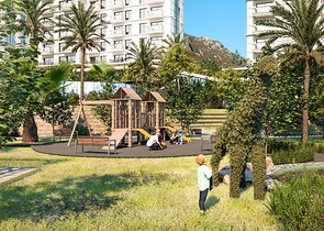 Квартира 1+1 в комплексе отельной концепции в районе Махмутлар