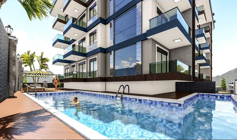 1+1 в строящемся комплексе в районе Махмутлар