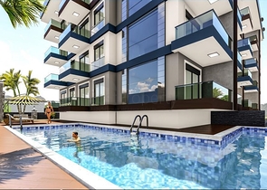 1+1 в строящемся комплексе в районе Махмутлар