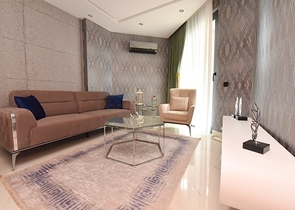 Меблированные апартаменты в 20 м от моря планировкой 1+1 в районе Оба