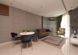 Меблированные апартаменты в 20 м от моря планировкой 1+1 в районе Оба