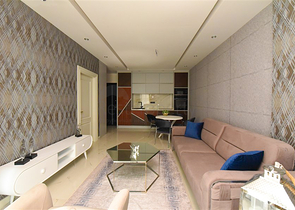 Меблированные апартаменты в 20 м от моря планировкой 1+1 в районе Оба