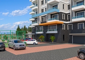 Квартира 1+1 с видом на море в Авсалларе