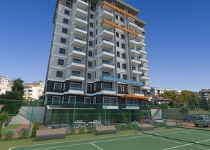 Квартира 1+1 с видом на море в Авсалларе