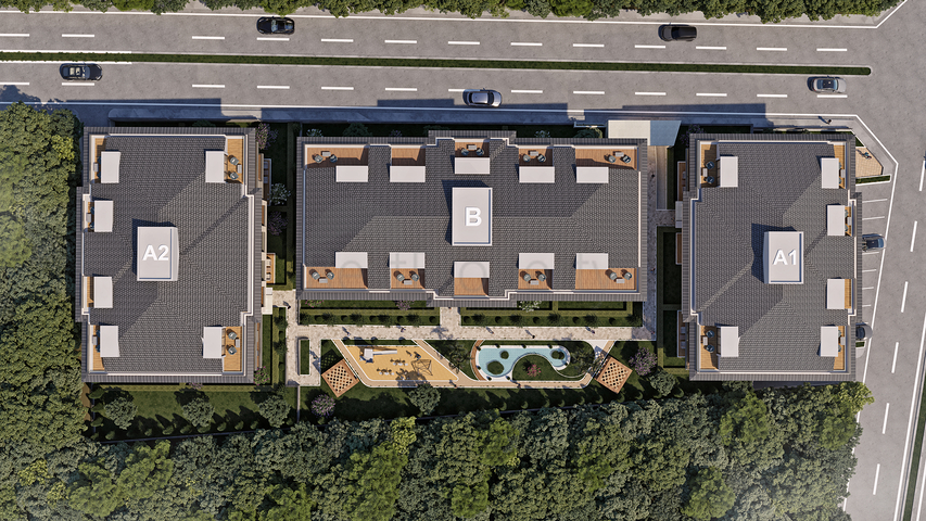 Инвестиционный проект на стадии строительства в районе Бейликдюзю 