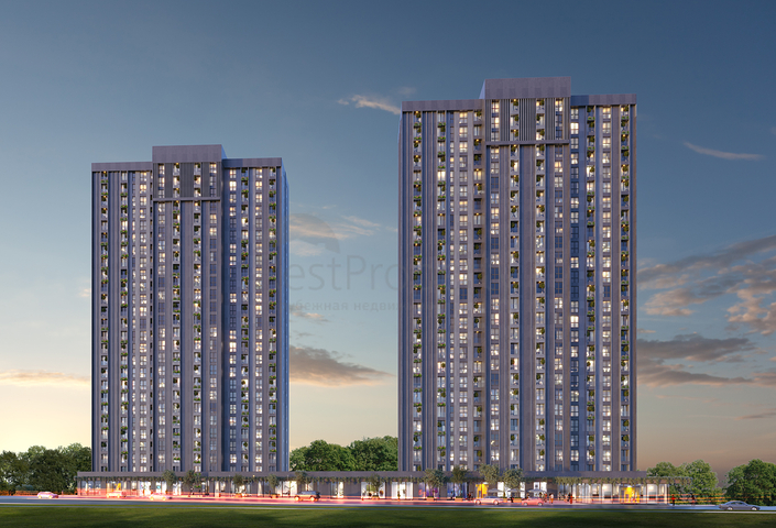 Современные жилой комплекс на стадии строительства в новом бизнес районе Кадыкёй