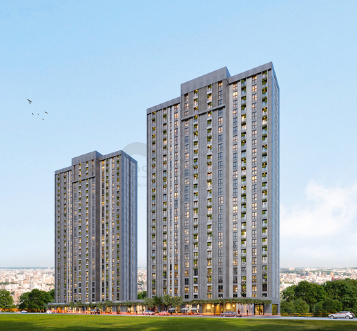 Современные жилой комплекс на стадии строительства в новом бизнес районе Кадыкёй