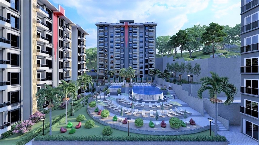 Квартира 2+1 в строящемся комплексе в районе Окурджалар