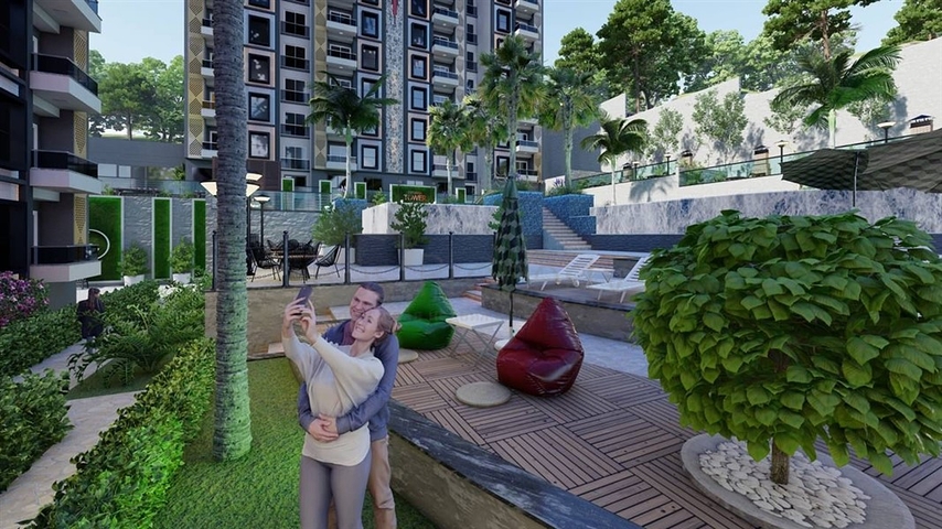 Квартира 2+1 в строящемся комплексе в районе Окурджалар