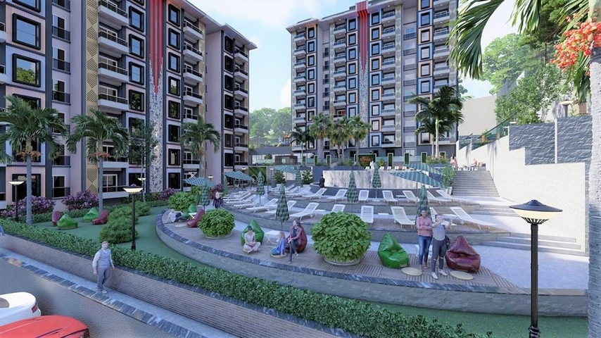 Квартира 2+1 в строящемся комплексе в районе Окурджалар