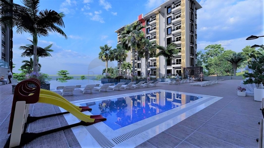 Квартира 2+1 в строящемся комплексе в районе Окурджалар