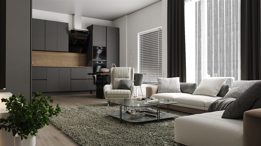 Квартира 2+1 в строящемся комплексе в районе Окурджалар