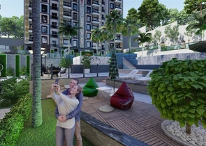 Квартира 2+1 в строящемся комплексе в районе Окурджалар