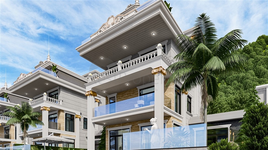 Вилла премиум класса в районе Тепе