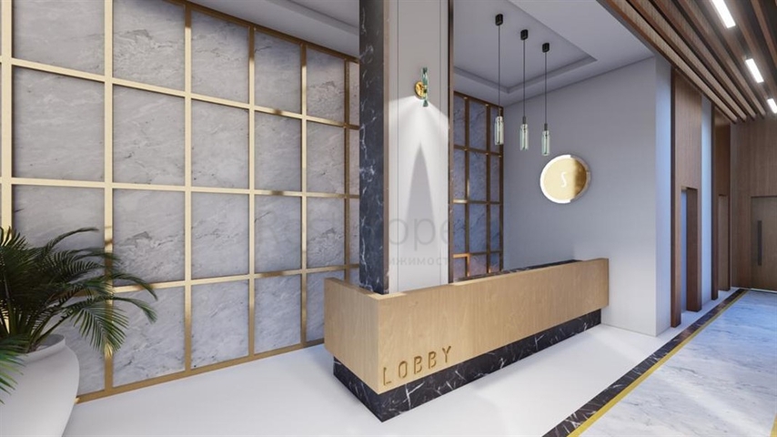 Просторная квартира планировкой 1+1 в строящемся доме в районе Махмутлар