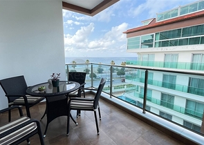 Квартира 1+1 с видом на море в европейском районе Кестель