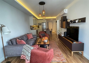 Квартира 1+1 с видом на море в европейском районе Кестель