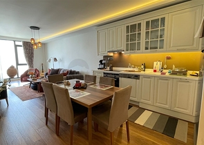 Квартира 1+1 с видом на море в европейском районе Кестель