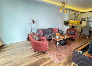 Квартира 1+1 с видом на море в европейском районе Кестель