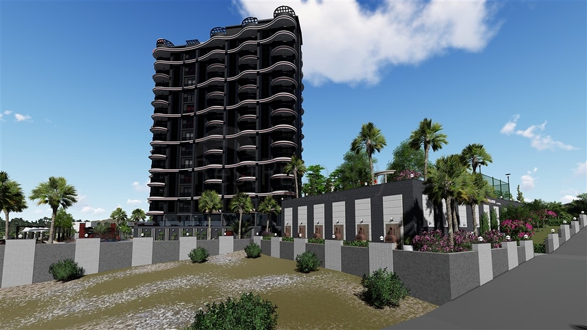 Просторные апартаменты 1+1 в районе Махмутлар